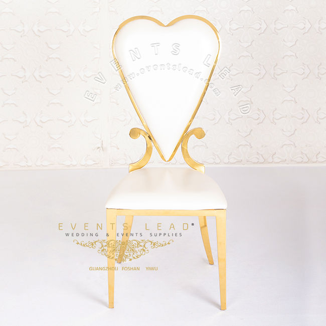 Thumbnail: High Quality White Heart Shape PU Back Hot Recommend Event New Chairs Wedding