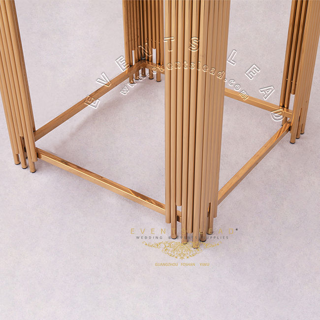 Thumbnail: Luxury Stainless Steel New Design Glod Wedding Table