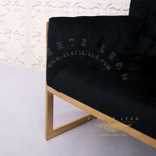 Thumbnail: Wedding Furniture Velvet  Hotel Sofa Black Single Seat For Events