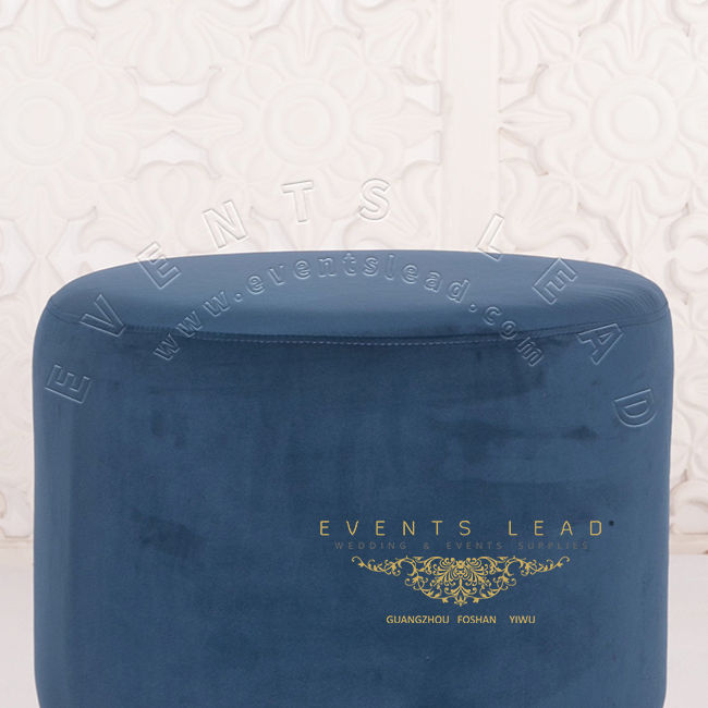 Thumbnail: Dark Blue Velvet Round Small Hot Recommend Wedding Chairs Event Wholesale