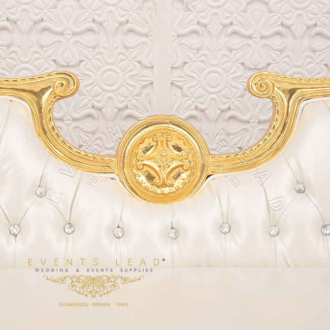 Thumbnail: Hot Recommend New Love Seat Luxury Wedding Gold Throne Sofa Chair