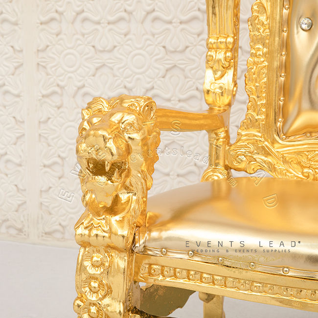 Thumbnail: All Golden Shiny New Event Furniture Design Throne Chairs Wedding King