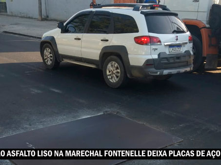 VÍDEO | Operação Asfalto Liso na Marechal Fontenelle deixa placas de aço na via