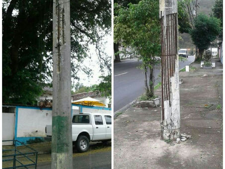 Light vistoria postes em mal estado em Jardim Sulacap e promete manutenção
