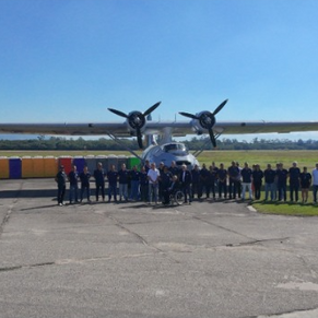 Aeronave Catalina Restaurada é apresentada à Associação de Amigos do MUSAL