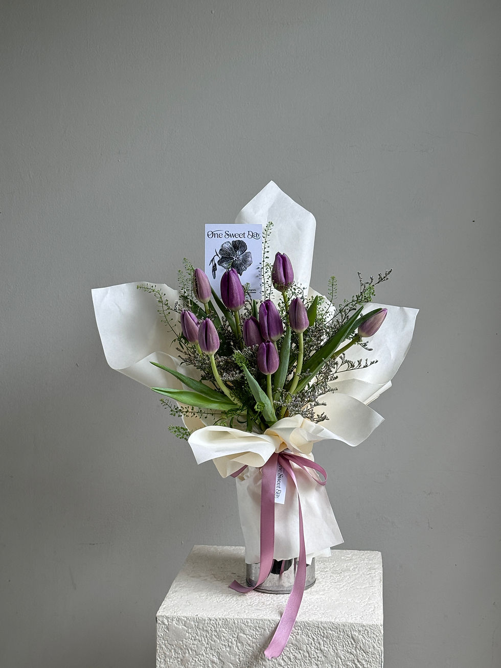 Thumbnail: Purple Tulip Bouquet (10 Stems - & filler)