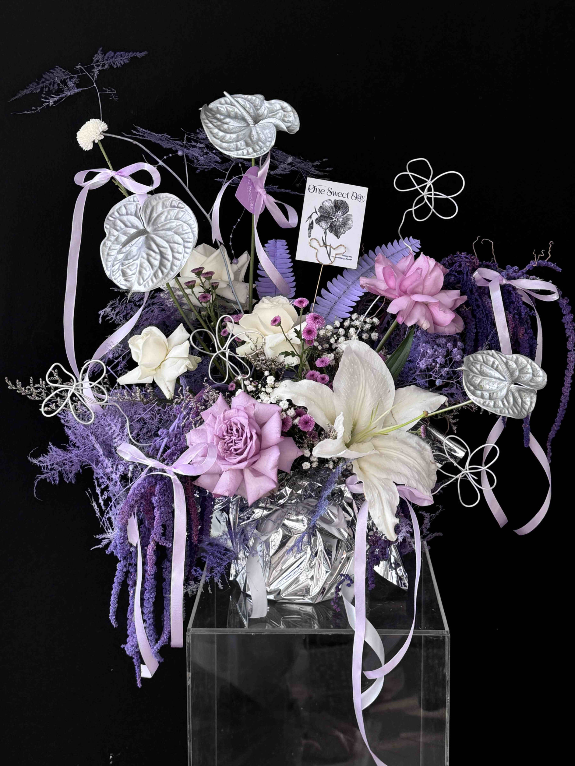 Purple Silver Lily Y2k Bloom Box