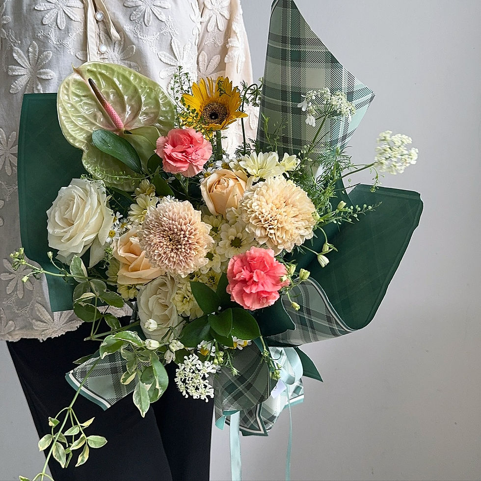 Thumbnail: Peach Tartan Bouquet (Small)
