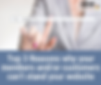 Top 3 Reasons why your members and/or customers can't stand your website