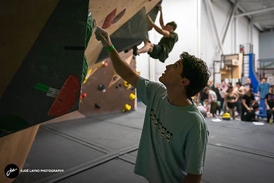 Bouldering at Aspire Climbing Gym in Whitby Ontario