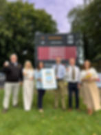 Clem Boyd, Director of Rugby, Nuala Murphy, NOW Group Board Member, Maeve Monaghan, NOW Group CEO, Graeme McCausland, Instonians President, Peter Russell, Instonians Senior VP and Nicola Tipping, JAM Card Business Development Manager