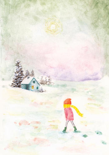 kerstkaart illustratie Marlies Van Dijck