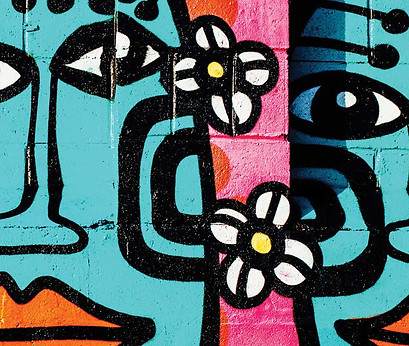 People and Flower Graffiti