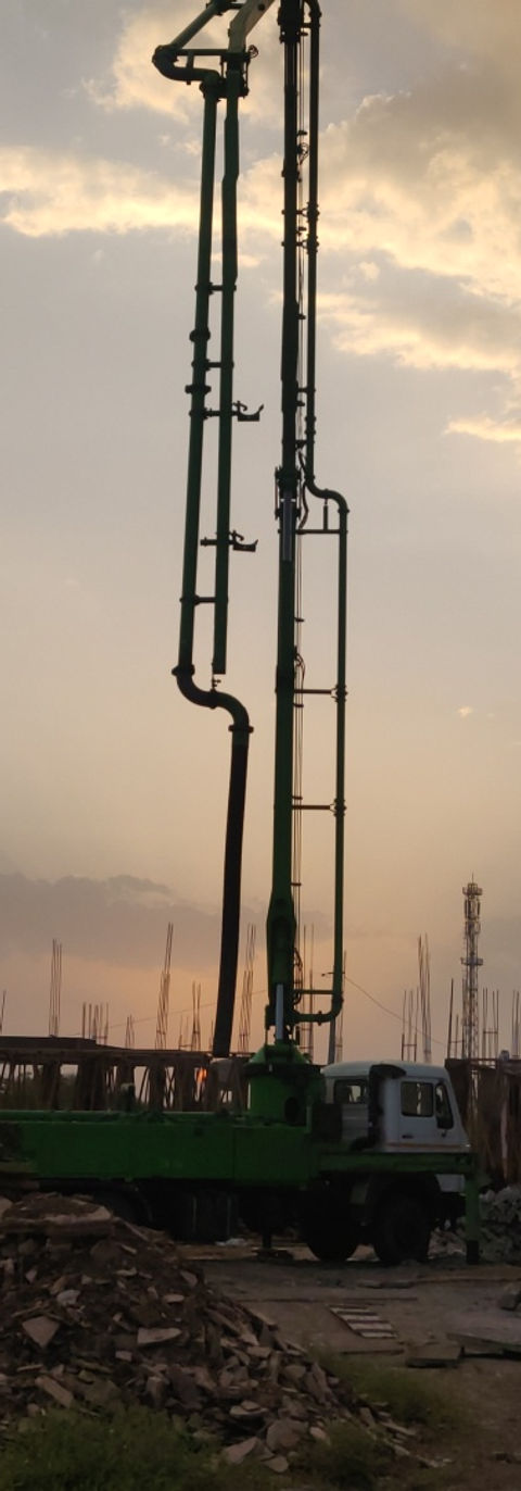 Construction Image - Slab Casting through boom placer