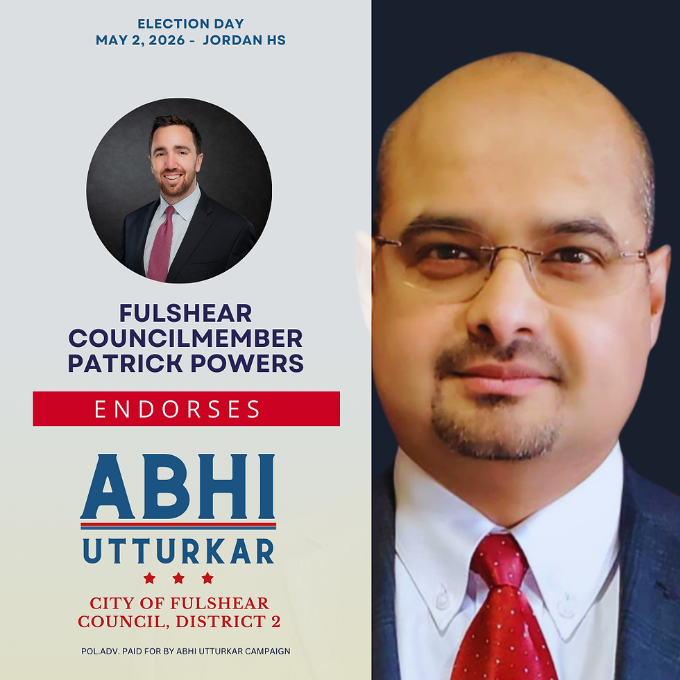 Patrick Powers endorses Abhi Utturkar