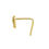 Thumbnail: Solid 14K Yellow Gold Heart L-Hook CZ Nose Stud