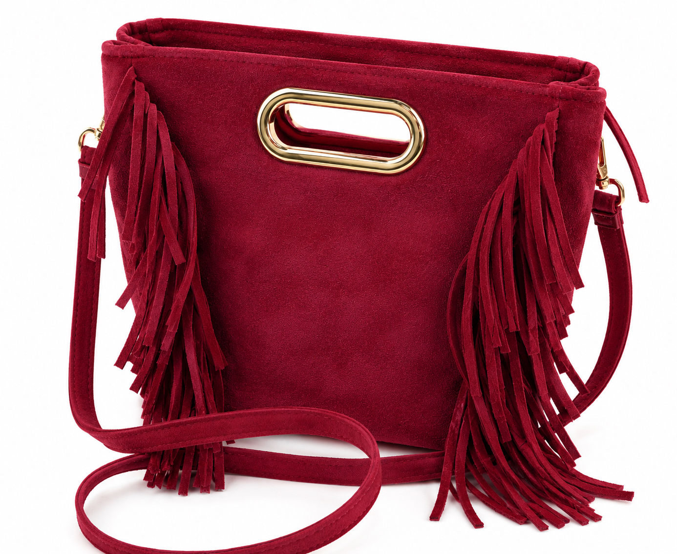 Sac à franges Framboise