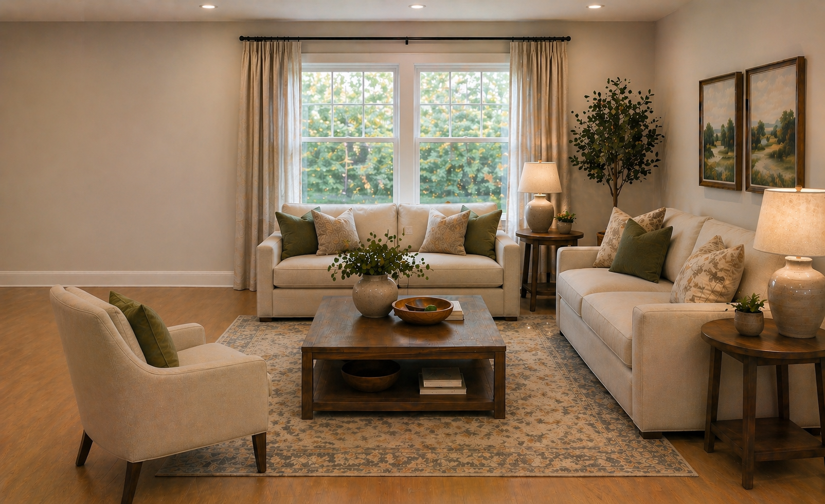 A.R. Builders finished living room