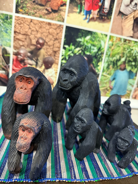Hand-Carved Gorillas & Chimps | rsfafrica