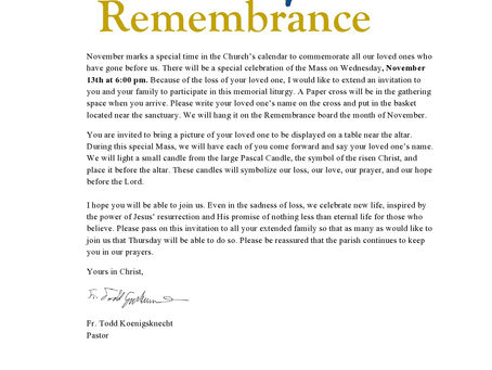 Mass of Remembrance