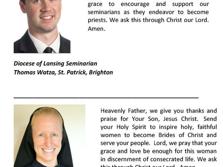 Please Pray for Thomas Watza and Sr. Mary Luke Feldpausch
