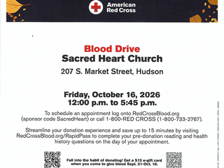 Sacred Heart Blood Drive