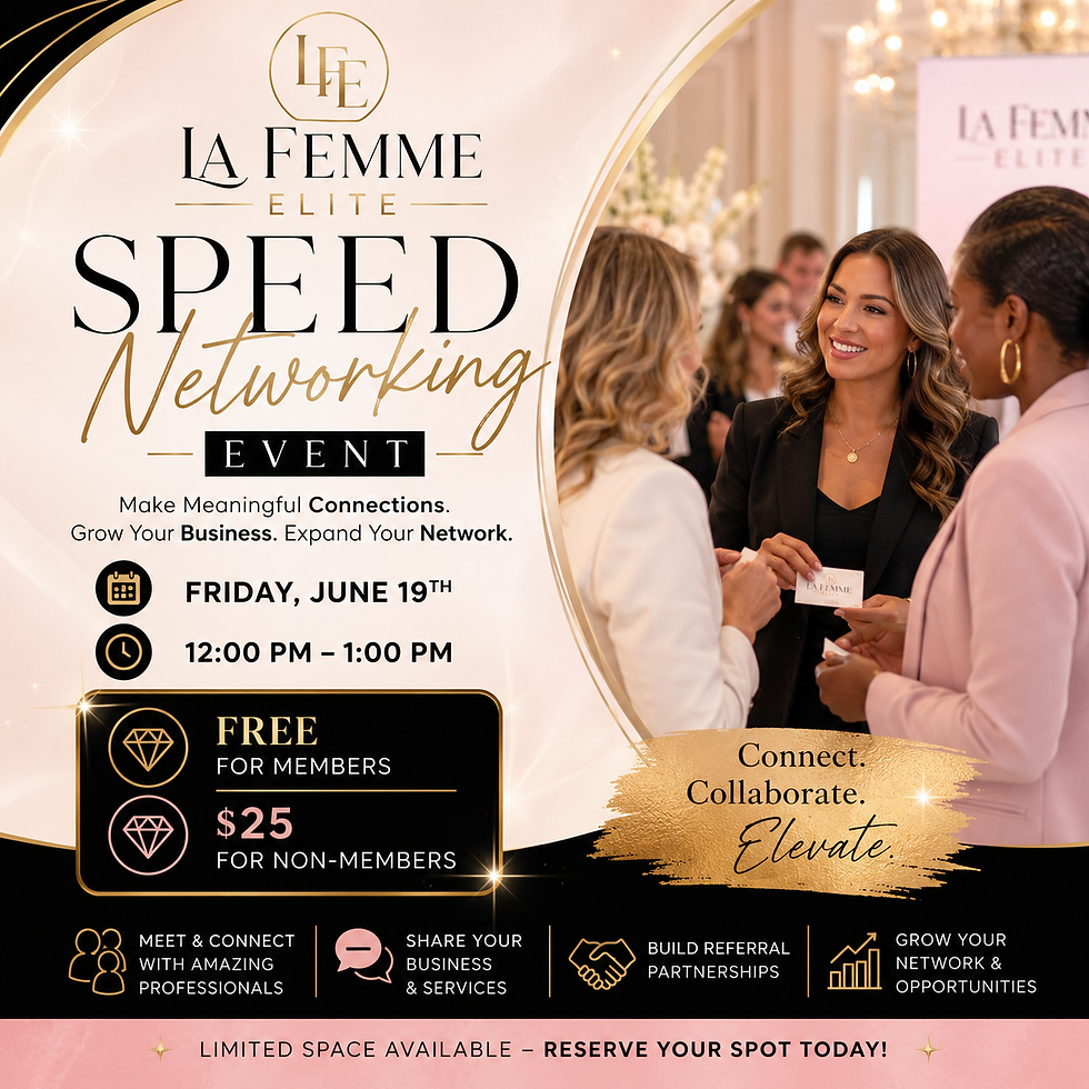 La Femme Elite Speed Networking Event