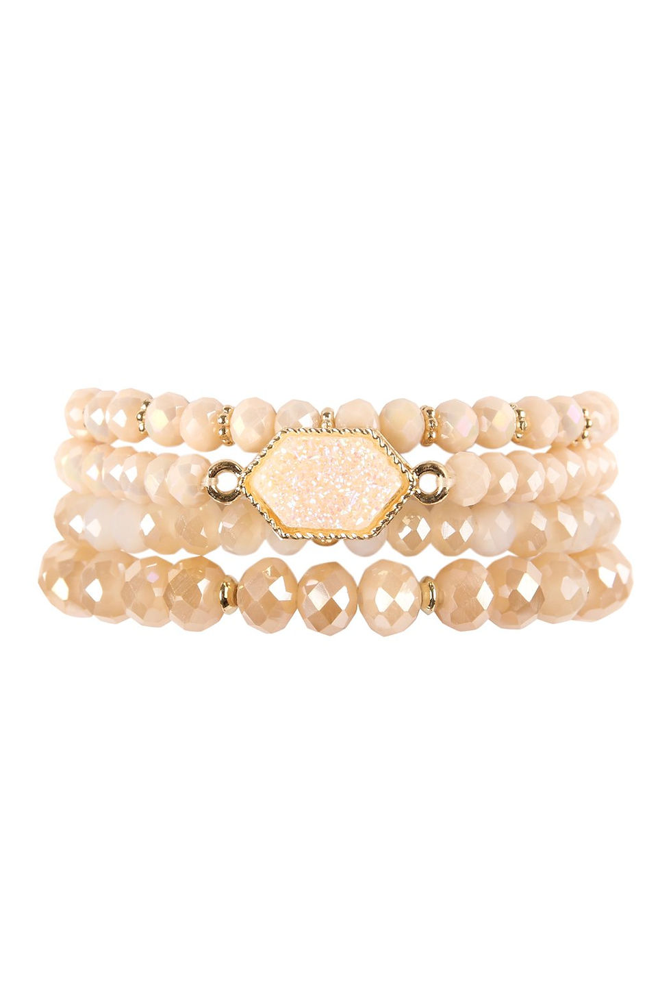 Thumbnail: Druzy Glass Beads Bracelet Set