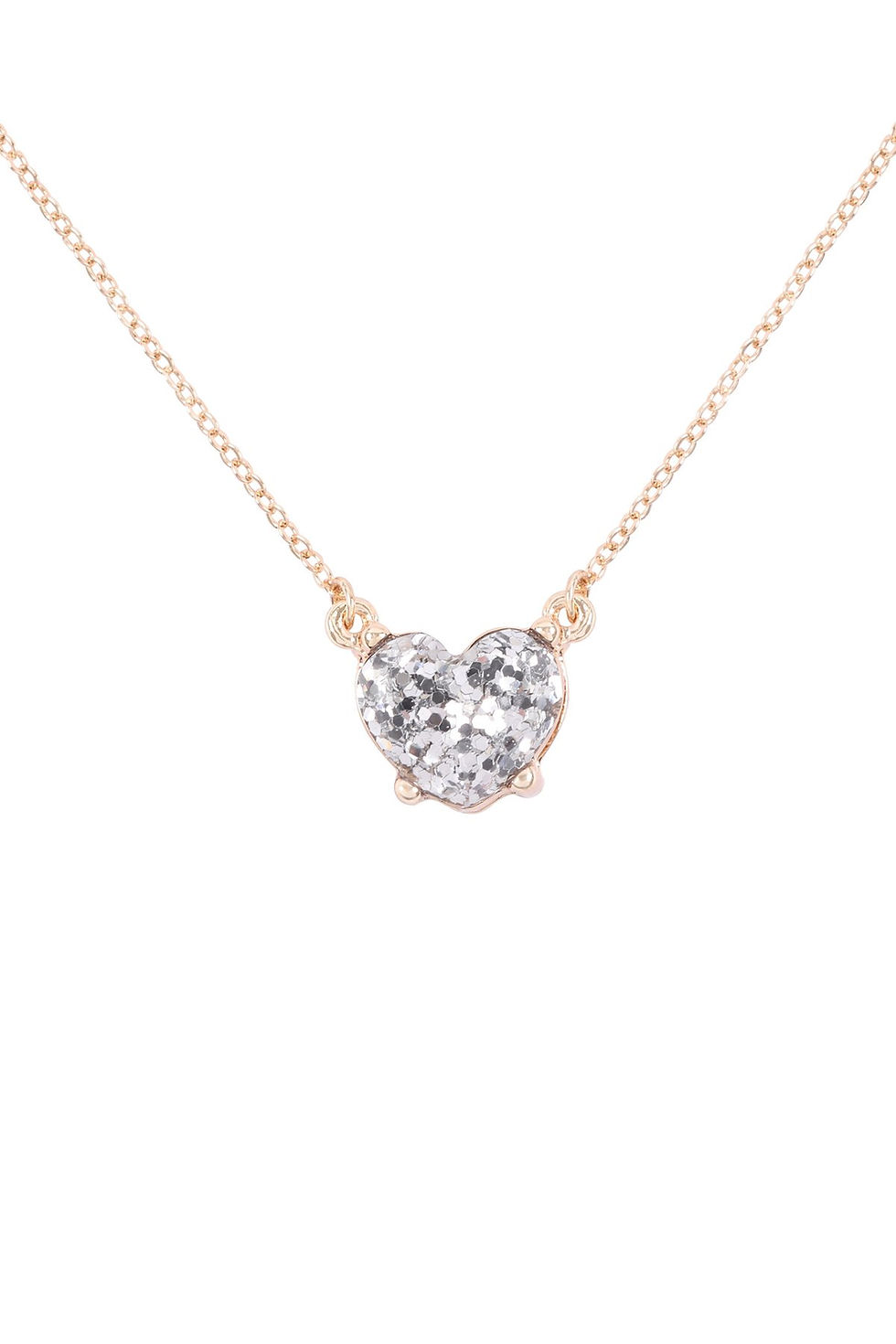 Thumbnail: An0105 - Heart Glitter Epoxy Necklace