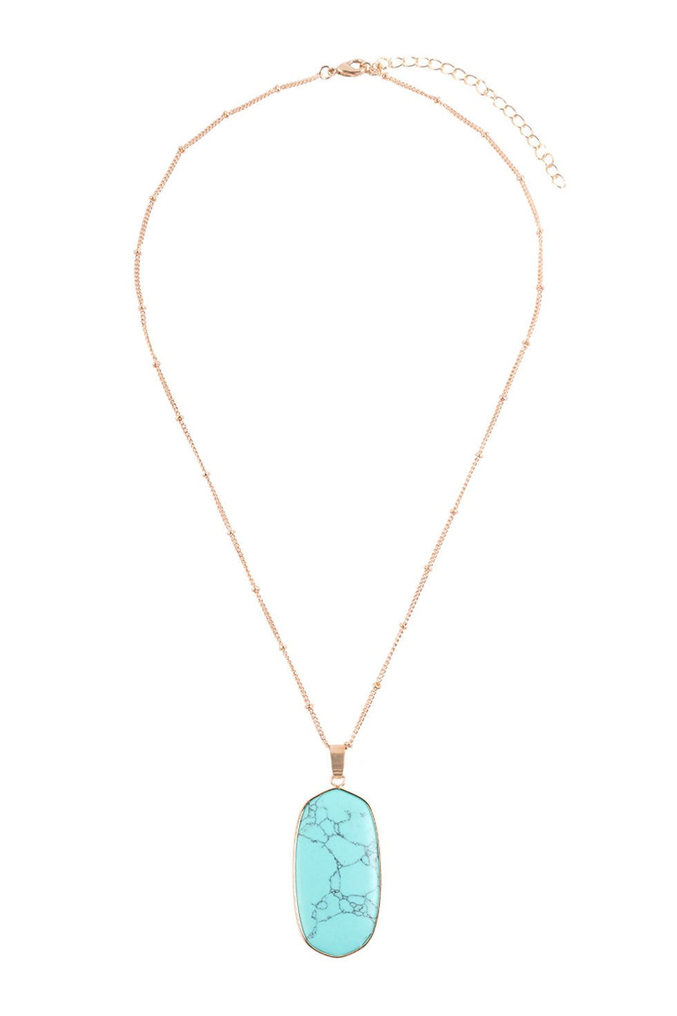 Thumbnail: Hdn3184 - Stone Pendant Charm Necklace