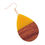 Thumbnail: Homaica Wood Pearshape Drop Earrings
