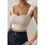 Thumbnail: Waffle Knit Neck Crop Top