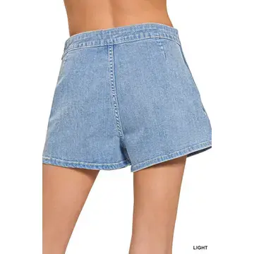 Thumbnail: Wrap Front Skort Denim