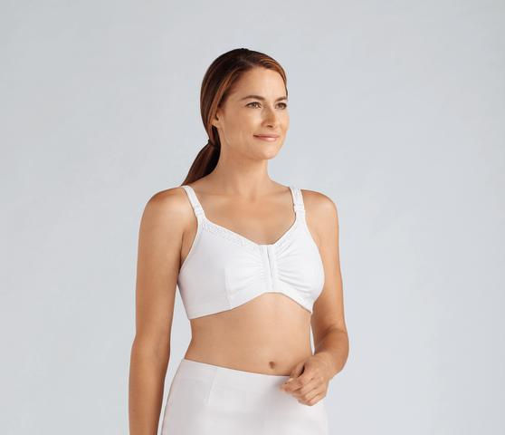 Thumbnail: Amoena Hannah Non Underwire Mastectomy Bra White 2160