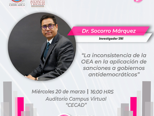 Conferencia la inconsciencia de la OEA en la aplicación de sanciones a gobiernos antidemocráticos