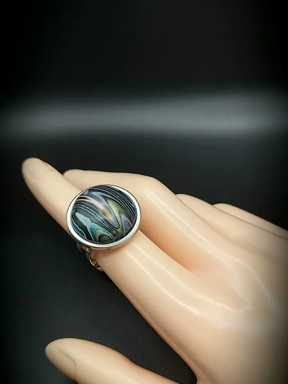 Ring "Faux abalone"