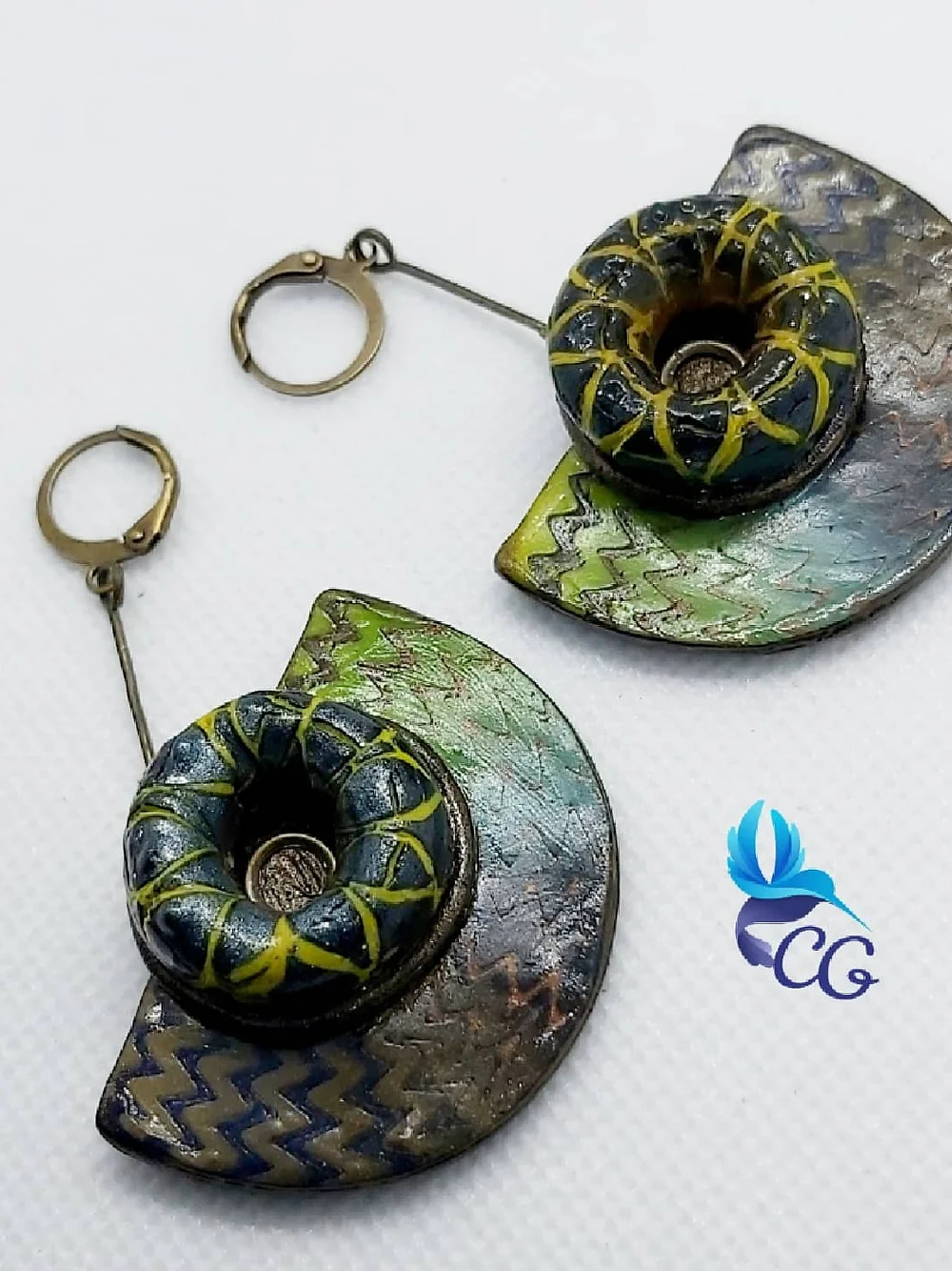 Handmade earrings "Halves"