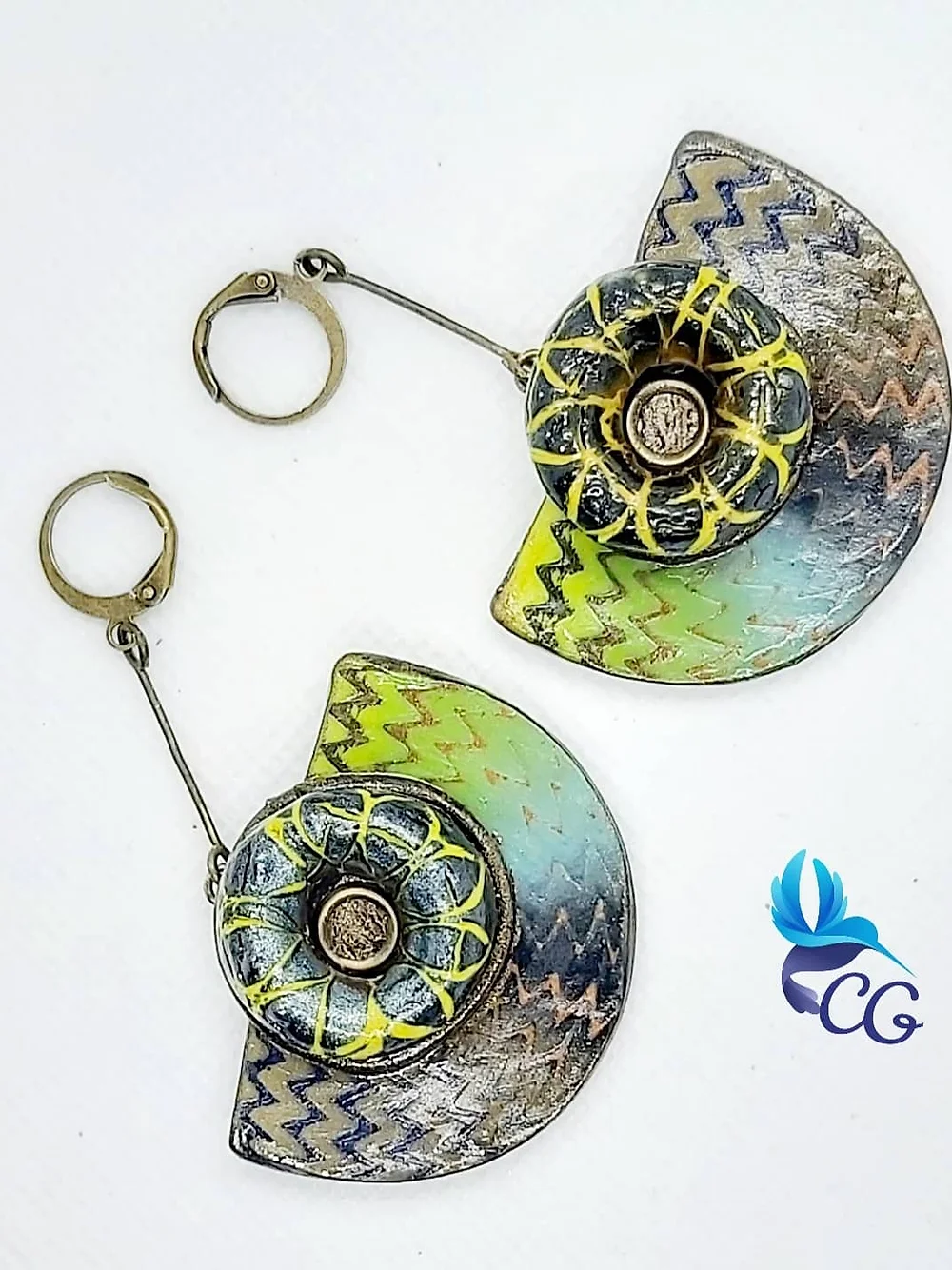 Handmade earrings "Halves"