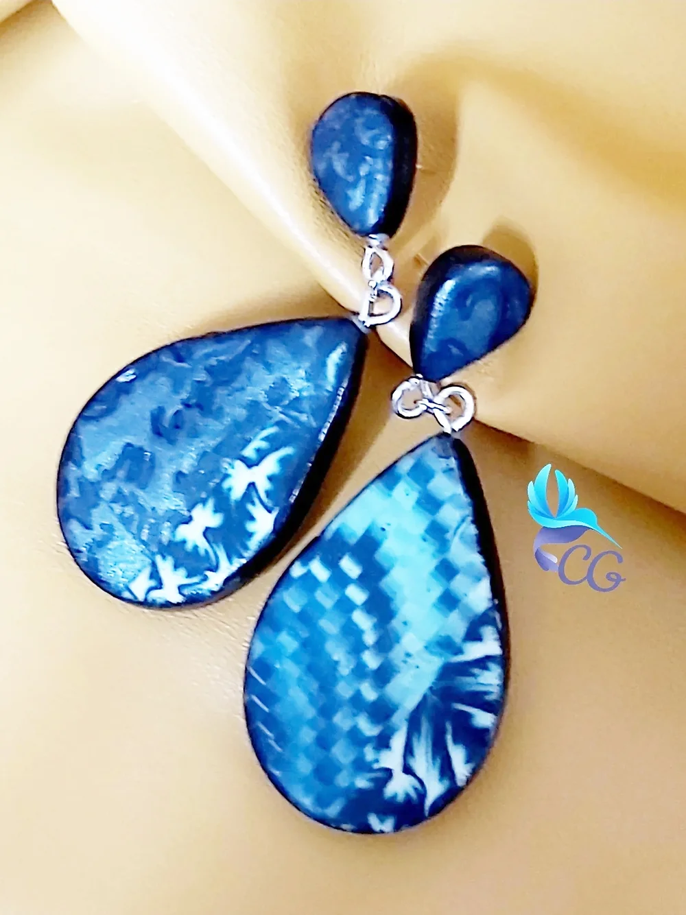 Handmade earrings "Blue"