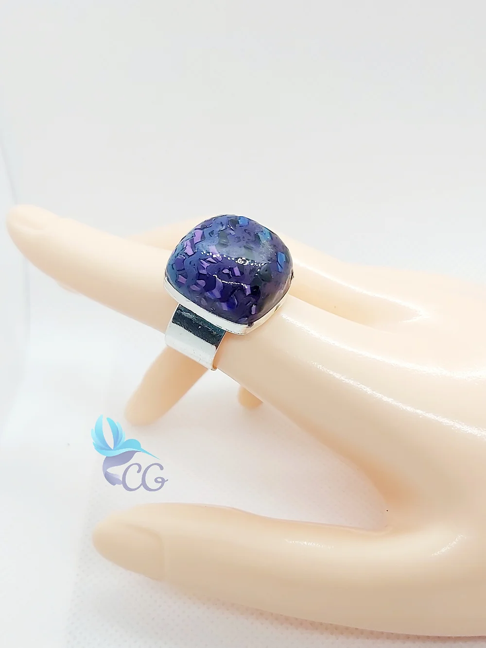 Ring "Purple crackles"