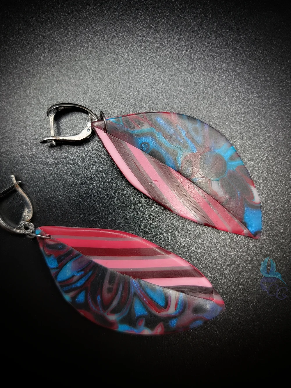 Handmade earrings "Striped Colorful"