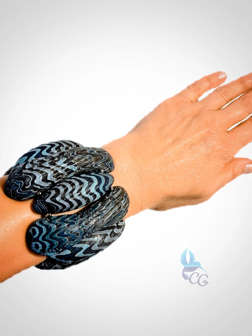 "Blue Waves" Stretch Bracelet