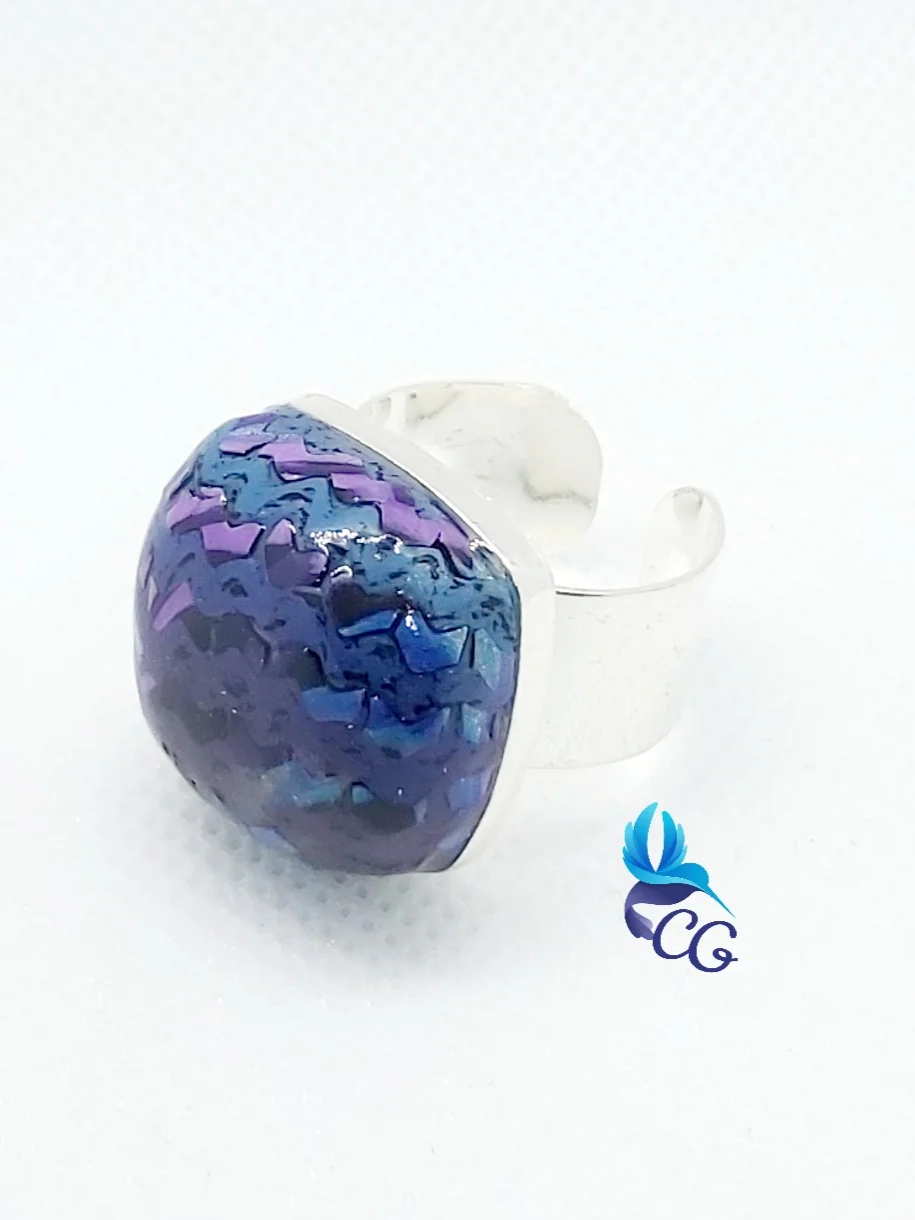Ring "Purple crackles"