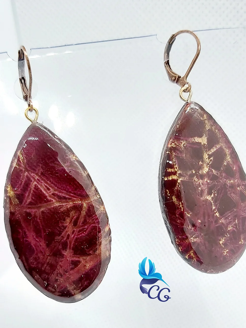 Handmade earrings "Burgundy Color"