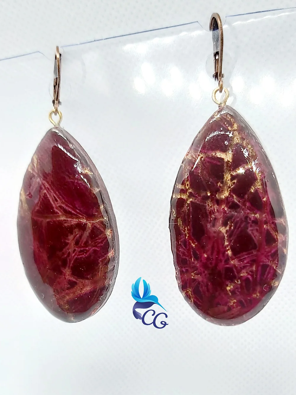 Handmade earrings "Burgundy Color"