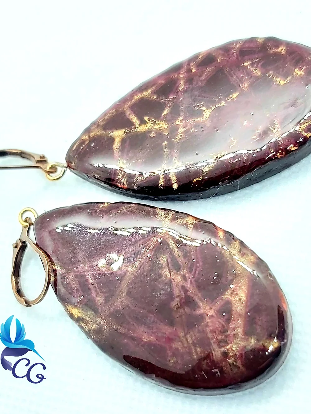 Handmade earrings "Burgundy Color"