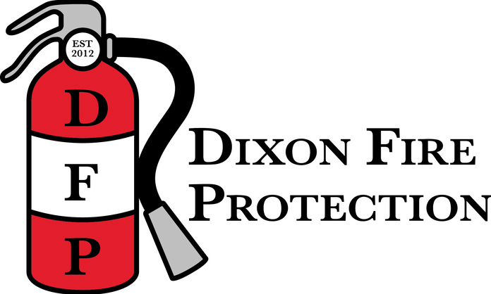 A logo for Dixon Fire Protection.