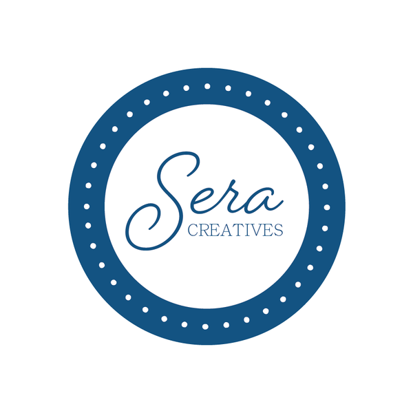 Sera Creatives logo in navy blue on a white background