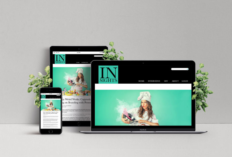 A mockup of a fictional website. 