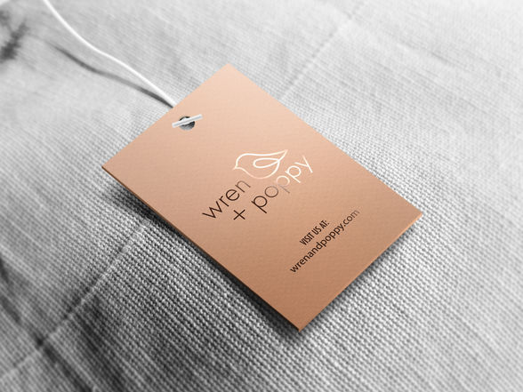 Wren & Poppy logo mockup